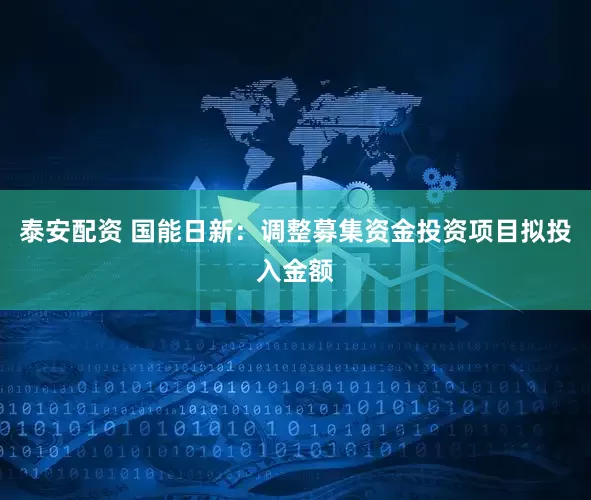 泰安配资 国能日新：调整募集资金投资项目拟投入金额